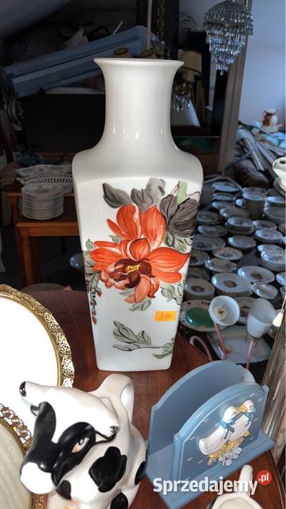 Wazon Kaiser W Germany Ręcznie malowany dekor Porcelana i szkło Gdańsk