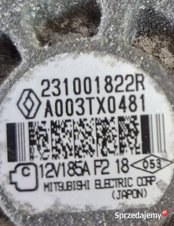 Alternator Renault Master 3 Rok produkcji 2016 Ruda Śląska