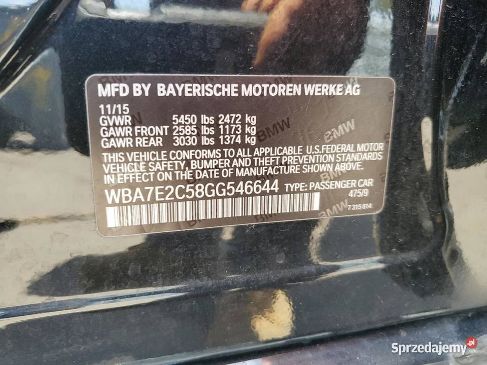 2015 BMW 740 I 2979cm3