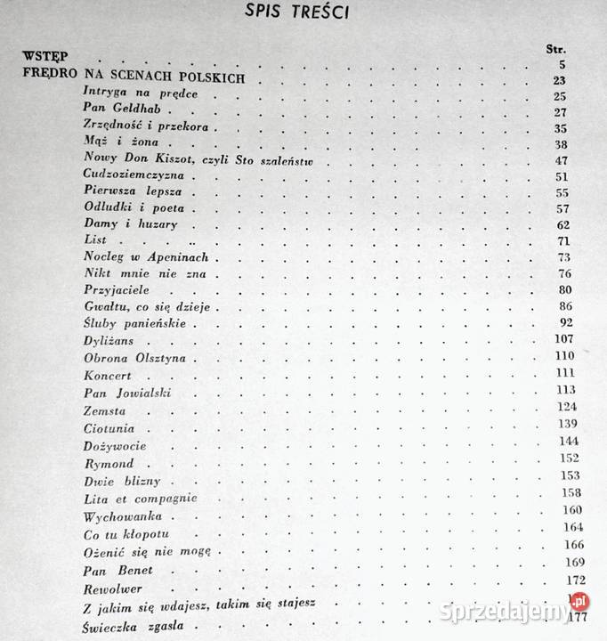 Fredro na scenie Stanisław Dąbrowski Ryszard