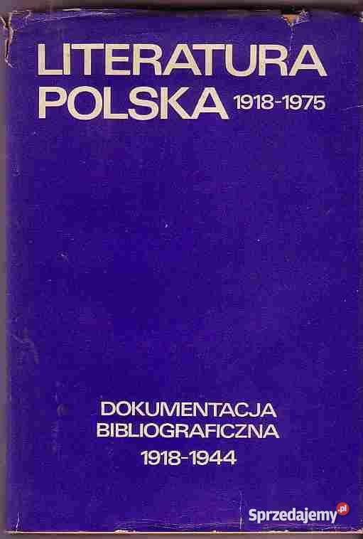 2918 LITERATURA POLSKA 1918 1975 DOKUMENTACJA BI Czyrna