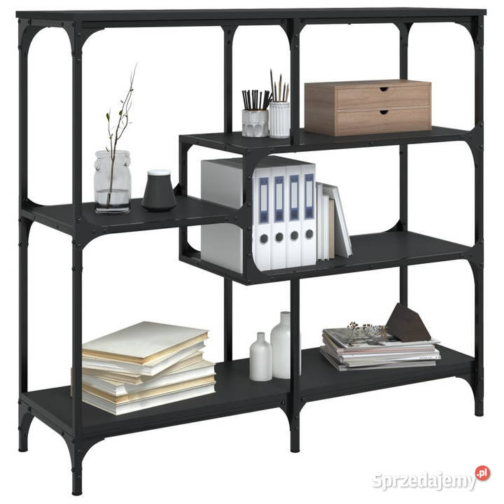 Stolik konsolowy czarny 103x32x95 materiał Warszawa