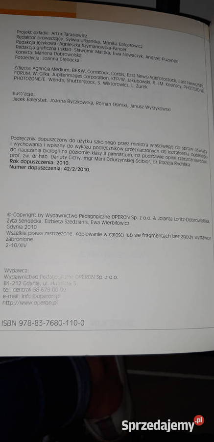 biologia 2 operon egzaminy olimpiady Warszawa