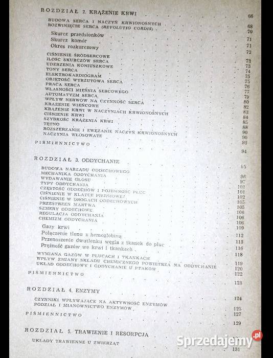 Zarys fizjologii zwierząt Zygmunt Ewy Rok wydania 1969 lubelskie Chełm