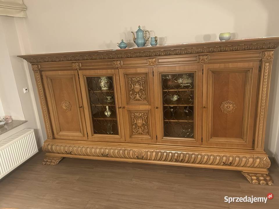 Biblioteka gabinetowa kredens witryna orzechowa Sypniewo sprzedam
