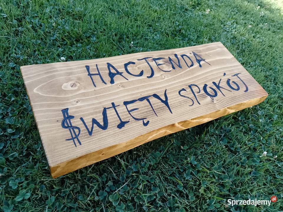 Szyld drewniany altana wiata domek z drewna plac Kraków