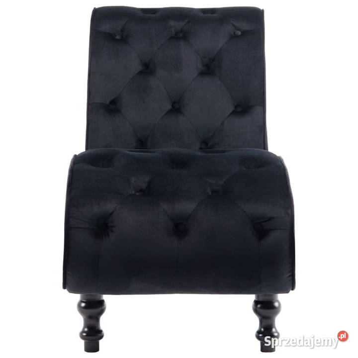 Szezlong czarny tapicerowany aksamitem WM248611 Warszawa sprzedam