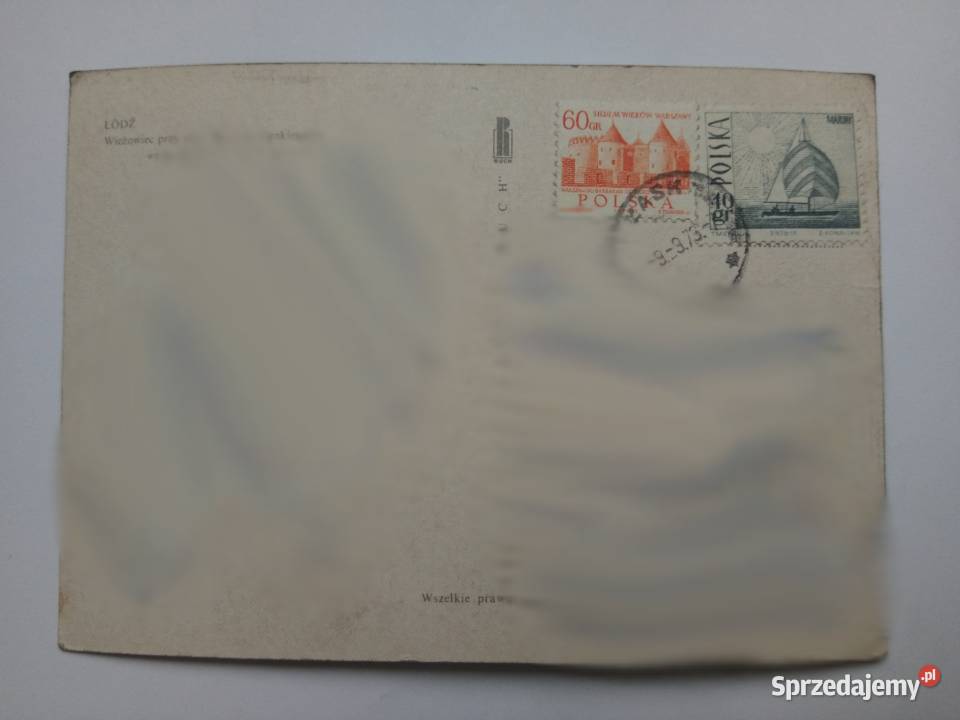 Pocztówka Łódź 1973r PRLu 2 Znaczki śląskie sprzedam