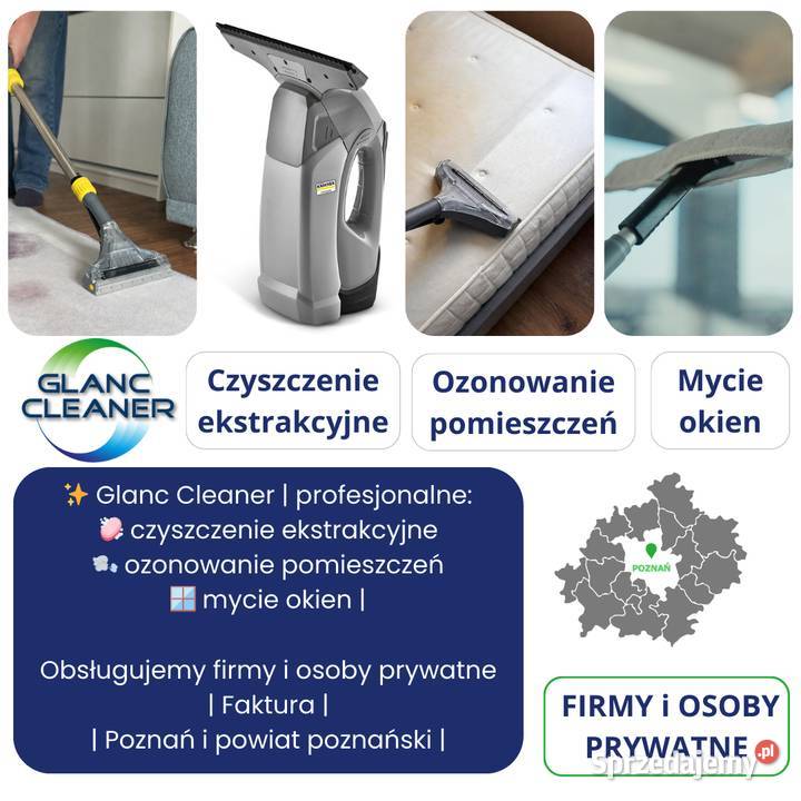 Pranie tapicerki meblowej samochodowej Poznań i