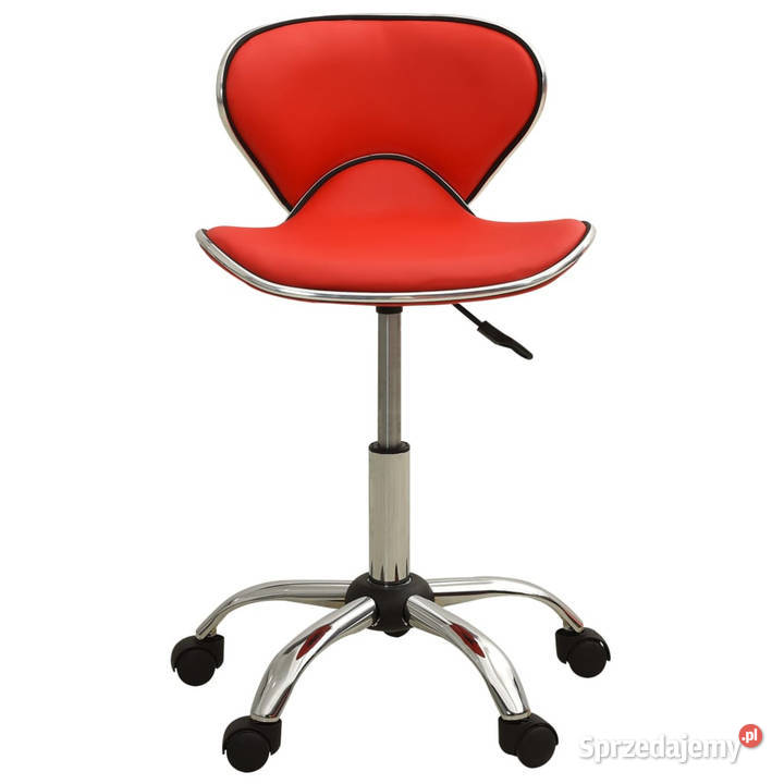 Taboret kosmetyczny czerwony sztuczna skóra mazowieckie Warszawa