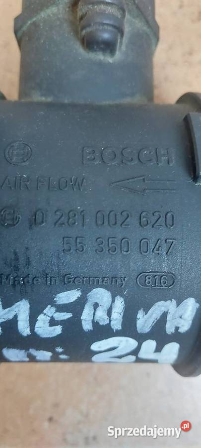 Przepływomierz OPEL MERIVA 0281002620 55350047 zachodniopomorskie Szczecin