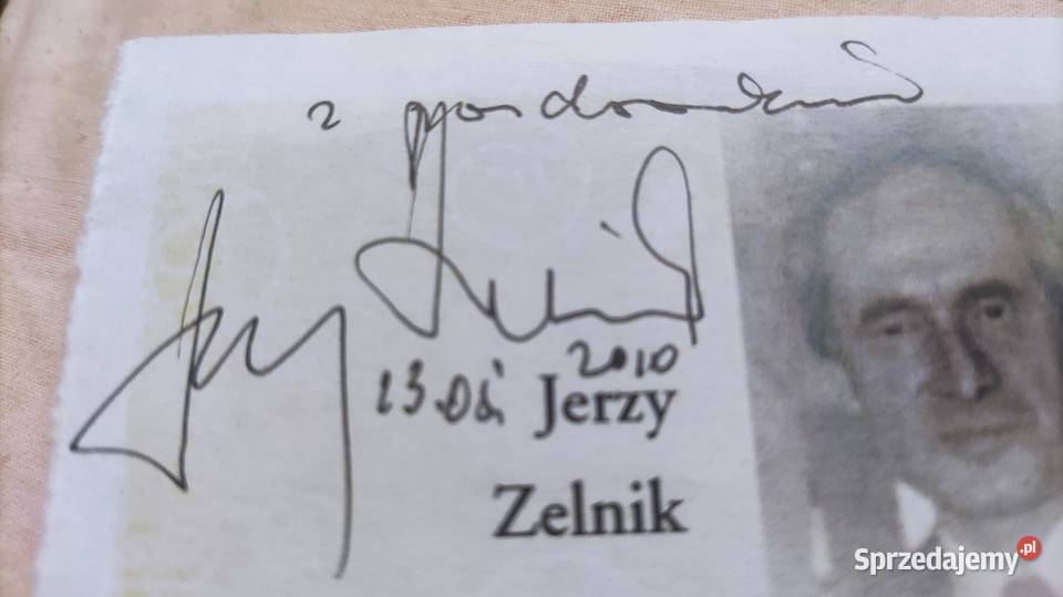 Autograf Jerzego Zelnika 2010 aktora Sztuka współczesna Szczecin