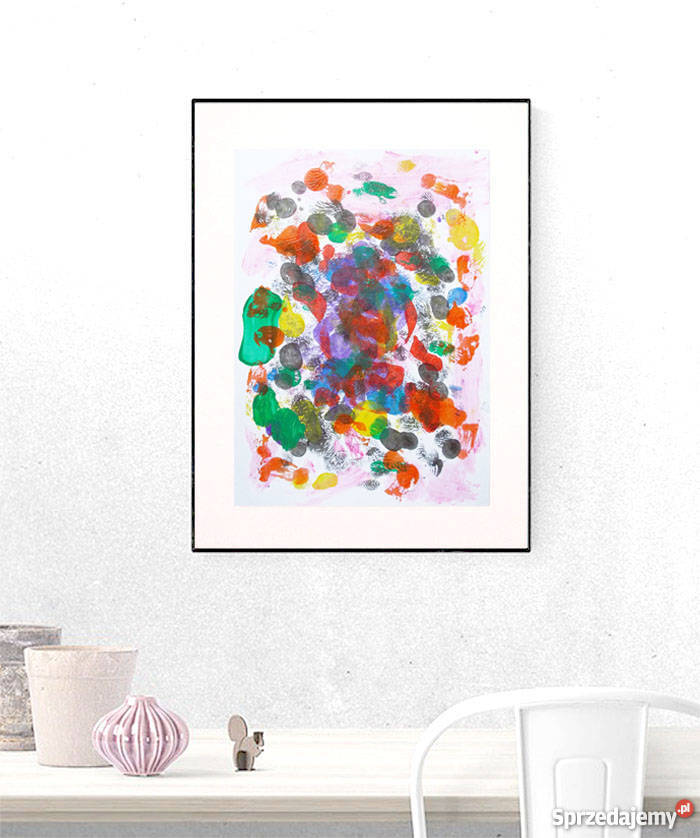 nowoczesna dekoracja na ścianę abstrakcyjna wielokolorowy Szczecin