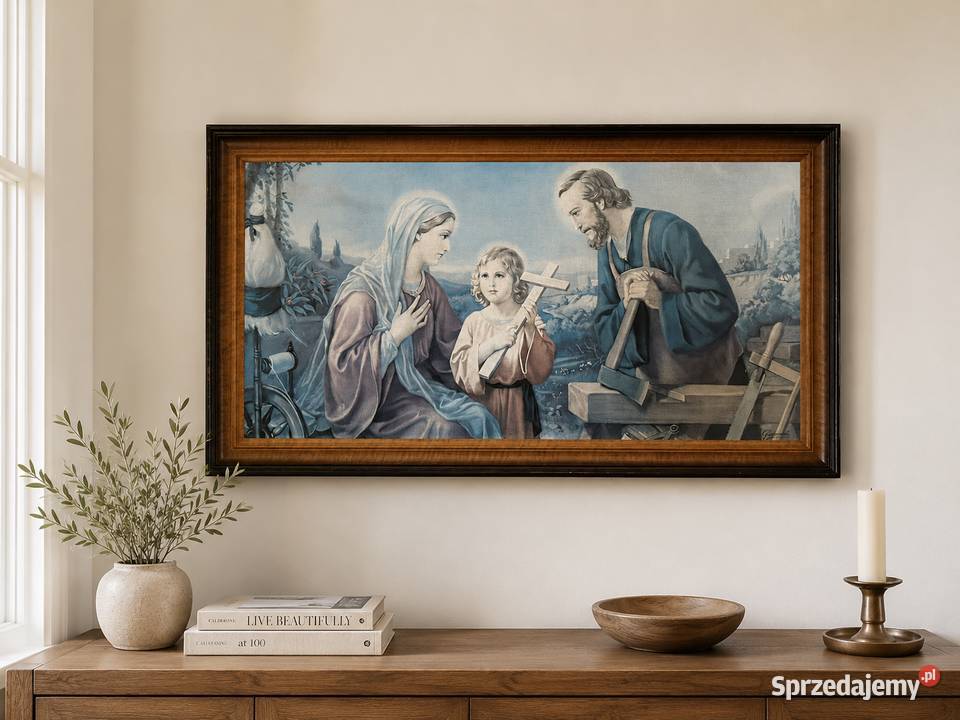 Obraz religijny Święta Rodzina w ozdobnej podkarpackie Łańcut