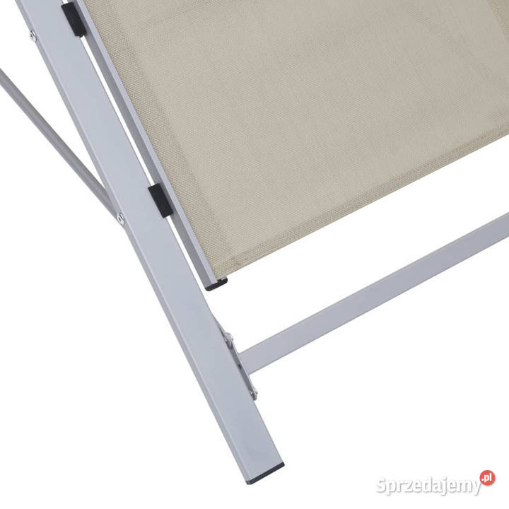 Leżaki ze stolikiem 2 aluminium kremowe WM310536 Leżaki i leżanki mazowieckie Warszawa sprzedam