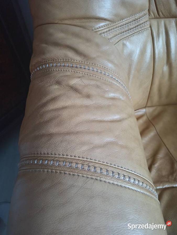 FOTEL SKÓRZANY skóra naturalna elegancki drewno Siedlce