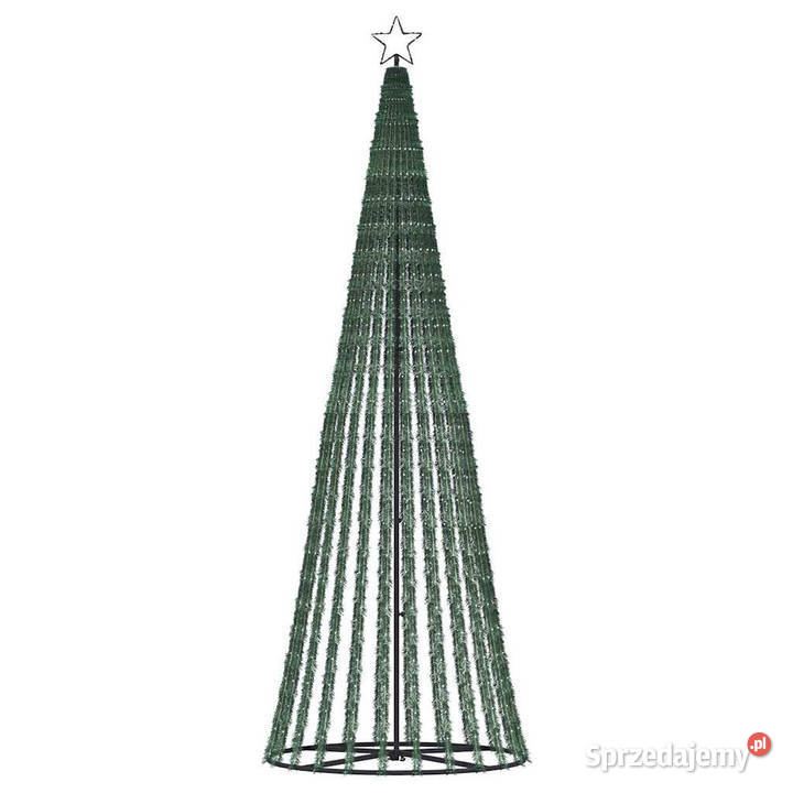 Stożkowa choinka z lampek 475 niebieskich LED