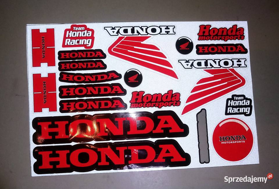 Zestaw naklejek na motocykl z logo Honda Pozostałe