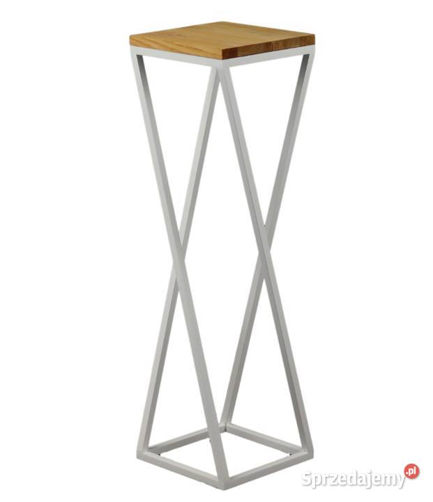 Kwietnik Metalowy Stojący Stojak na kwiaty 80 czarny