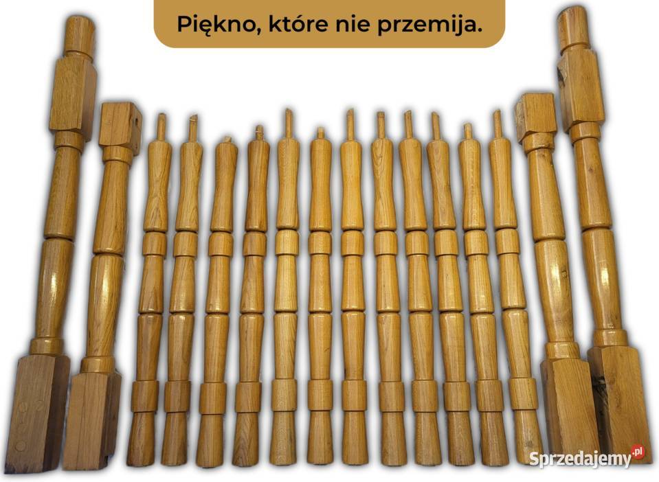 Dębowe tralki i słupki do balustrady piękno Andrychów
