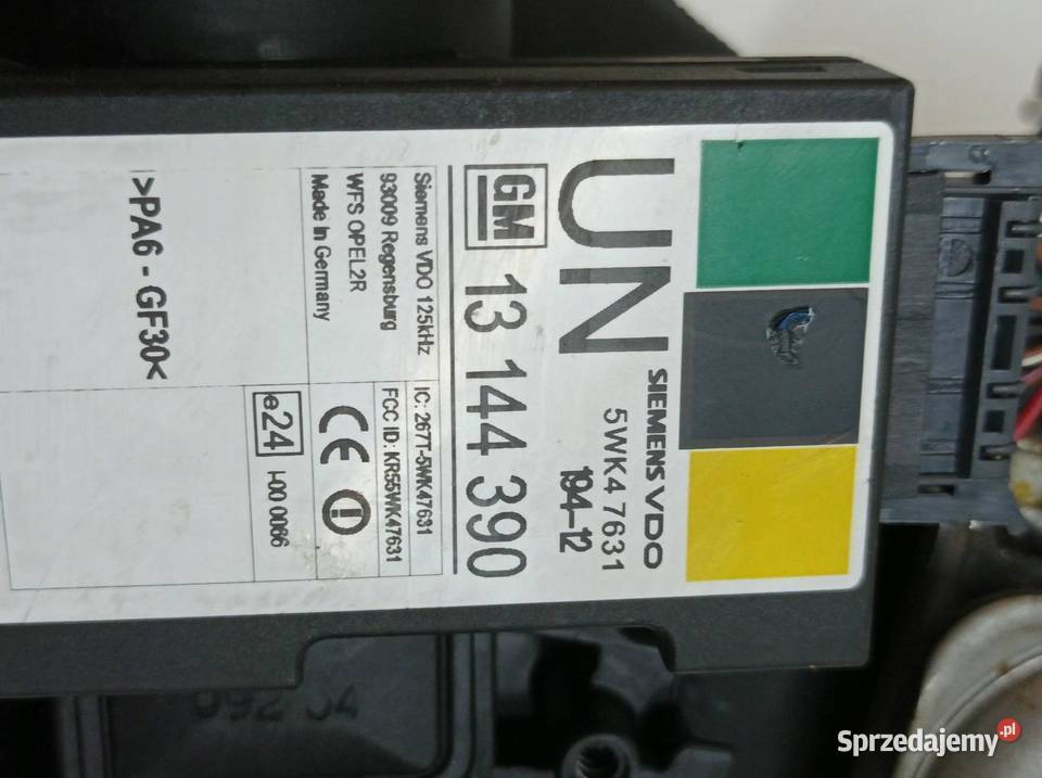 STACYJKA 24459849 13144390 26092180 Opel Meriva