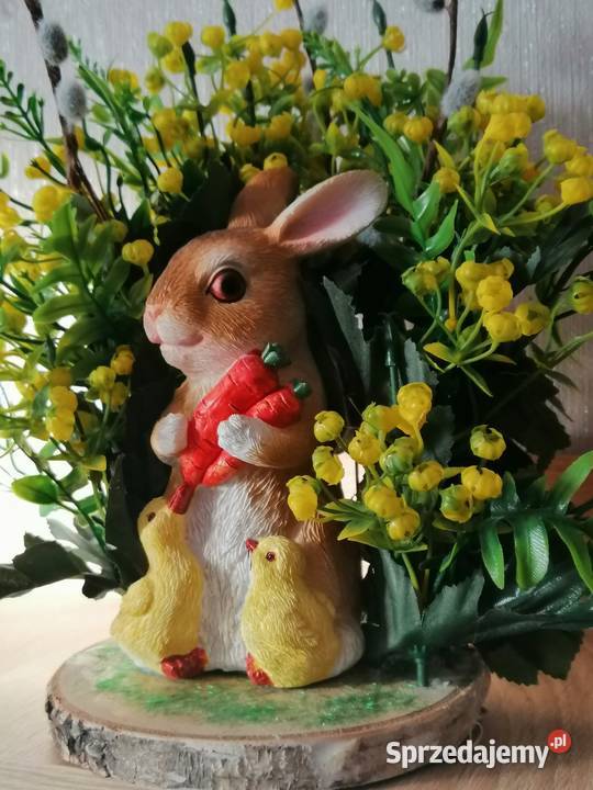 Stroik świąteczny wielkanocny z zajączkiem Katowice