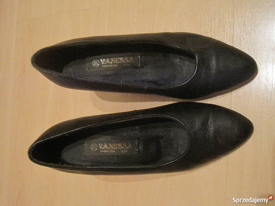 Buty szpileczki czarna skora ze zlotym obcasem Zielona Góra