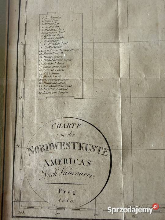 Antyczna Mapa Rycina 1818 PółnocnoZachodnie Czerwionka-Leszczyny