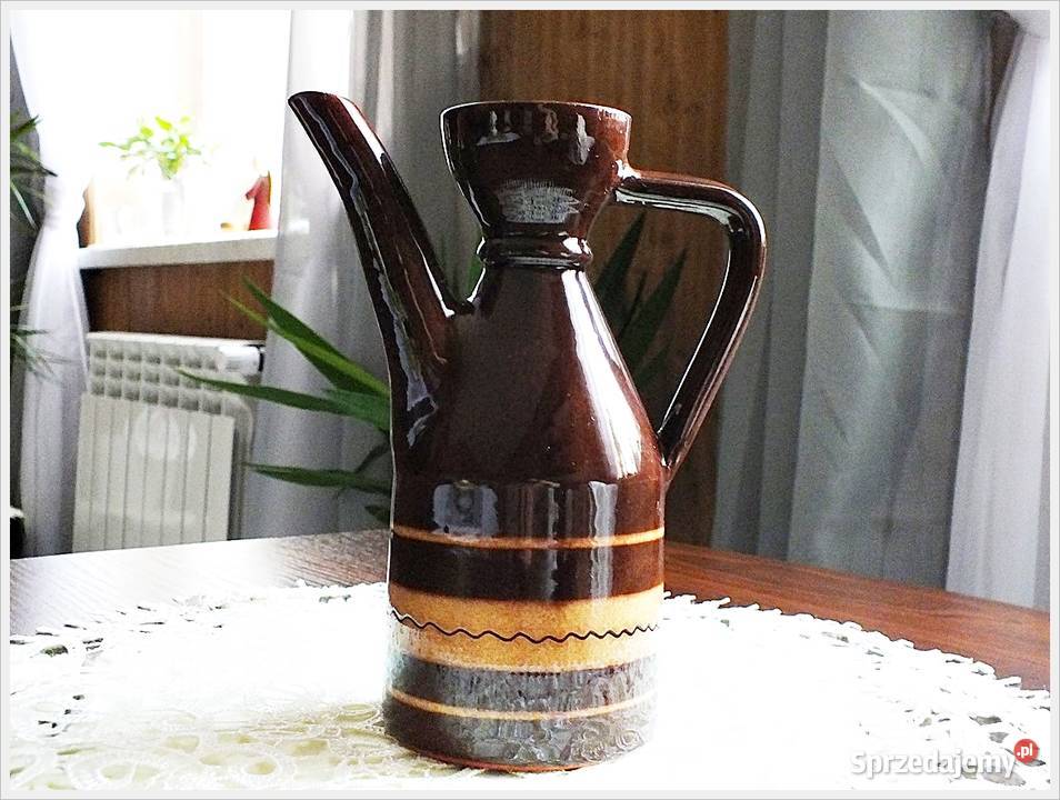 Stary dzbanek Unikatowy kształt Naczynie lat Żary