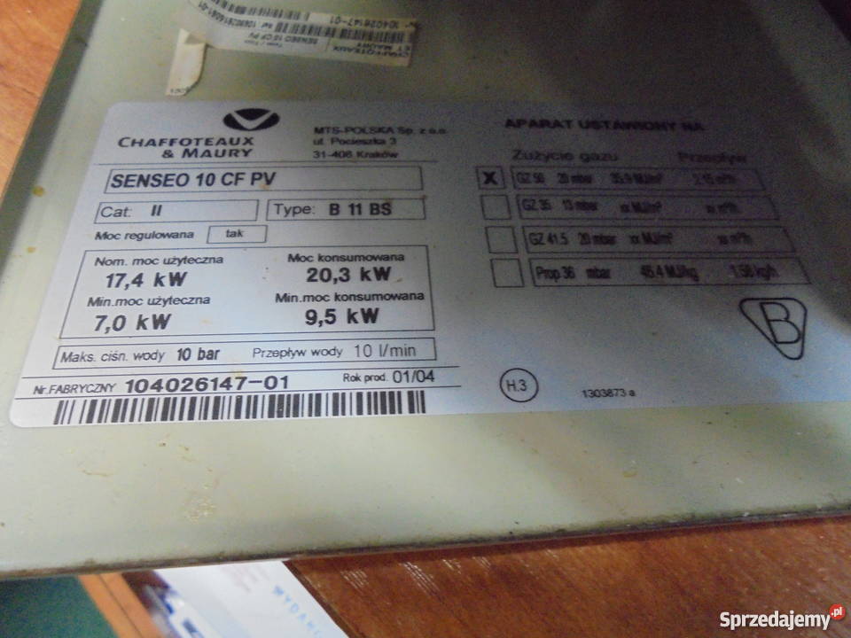 Piecyk Gazowy SENSEO biały śląskie Katowice