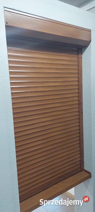 Okno 865x1435 złoty dąb z roletą elektryczną Łomża sprzedam