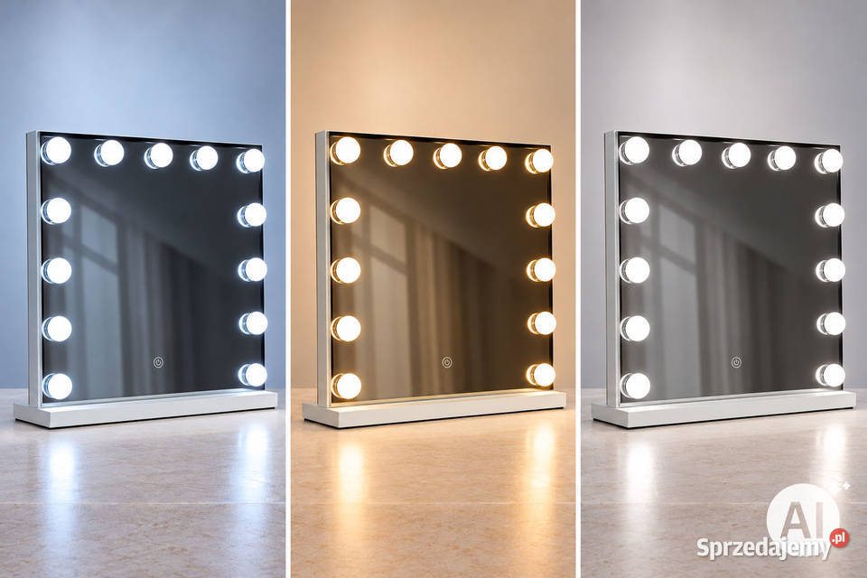 Lustro do makijażu LED ModernHome 50x40 13 42.5cm