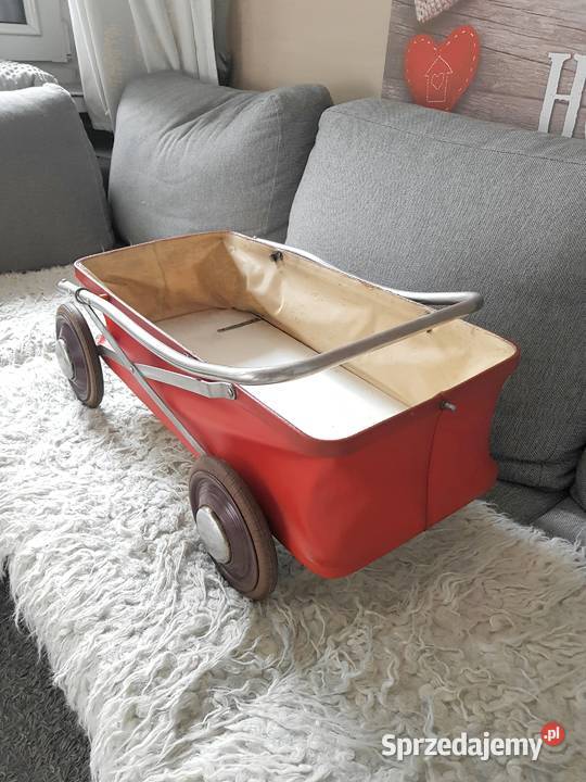 Kwietnik stary wózek lalek PRL retro loft