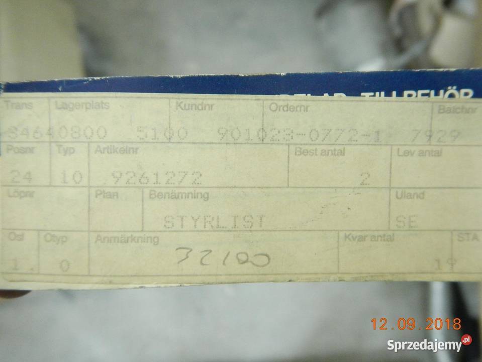 PROWADNICA SZYBY PRZEDNICH DRZWI SAAB 9000 8593 lubelskie sprzedam