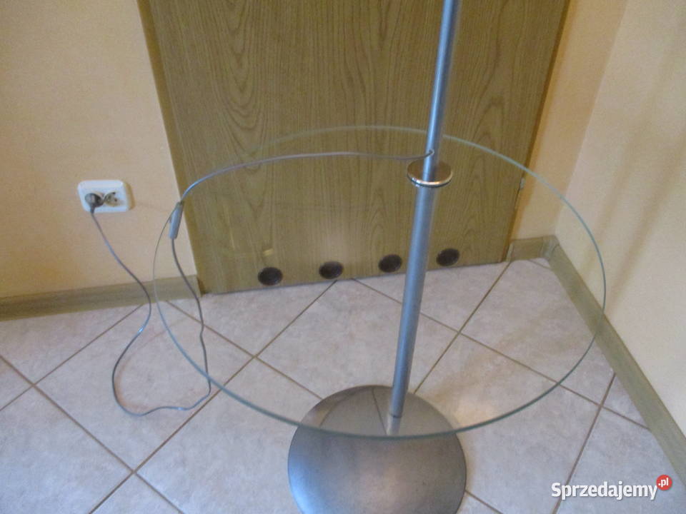 Lampa stojąca ze szklaną półką Zielona Góra