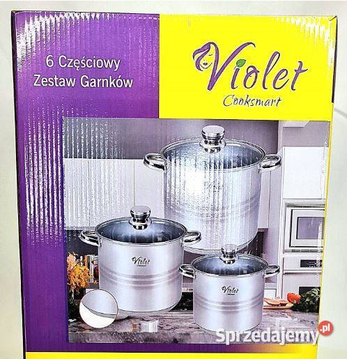 WYPRZEDAŻ 229 Garnki nierdzewne rosołowe VIOLET Garnki i szybkowary