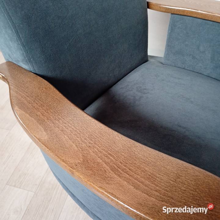 Fotel obrotowy z PRL KOS renowacji Puszczykowo