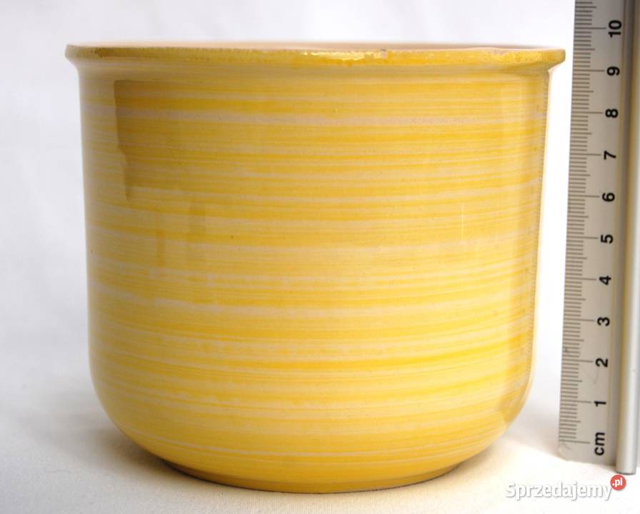 Osłonka ceramiczna żółta gładka średnica 119 Lublin sprzedam