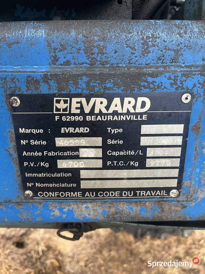 Opryskiwacz samojezdny Evrard sprzedam