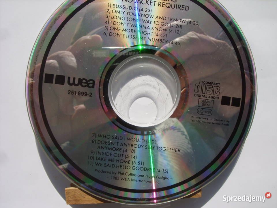 Plyta rock CD PHIL COLLINSNO JACKET REQUIRED Płyty i kasety Wołów
