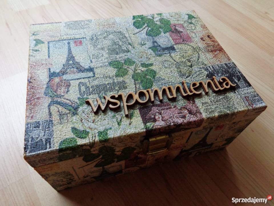 PARIS Drewniana skrzyneczka na skarby Warszawa