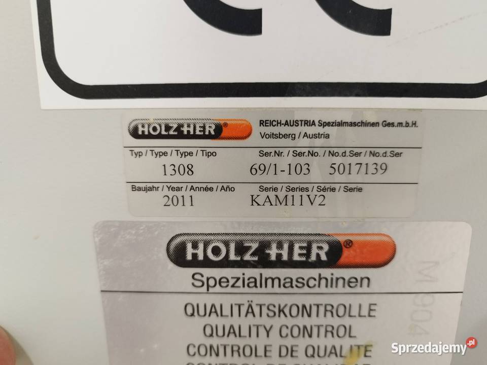 Sprzedam oklejarkę Holzher Auriga 1308 kujawsko-pomorskie Bydgoszcz