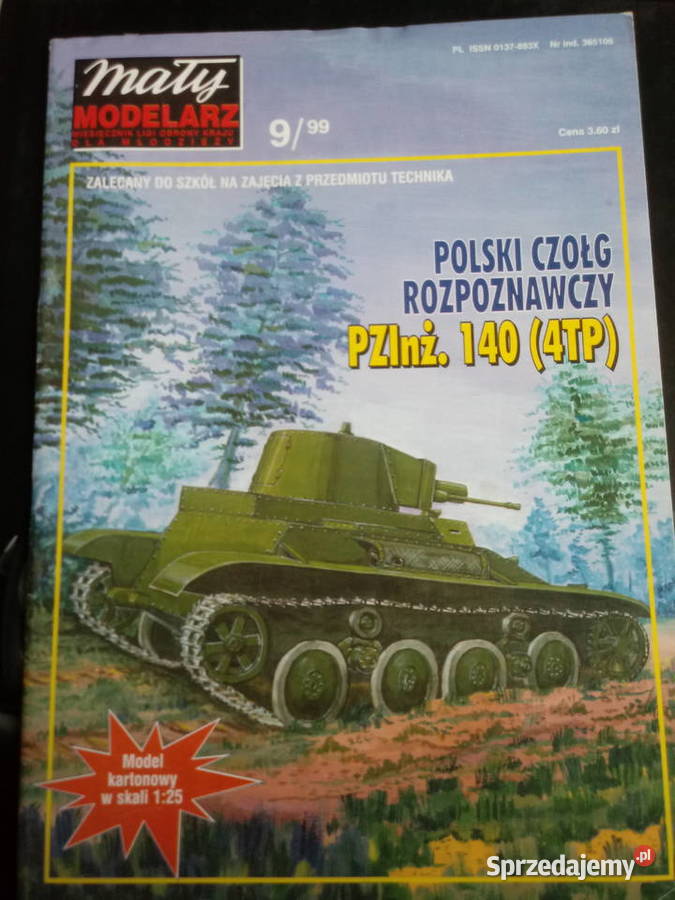 Maly Modelarz 999 Czolg PZInż 140 4TP Rzeszów