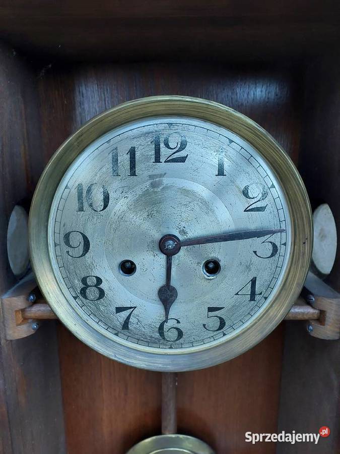 Stary zegar ścienny gabinetowy PHS przedwojenny Tczew sprzedam