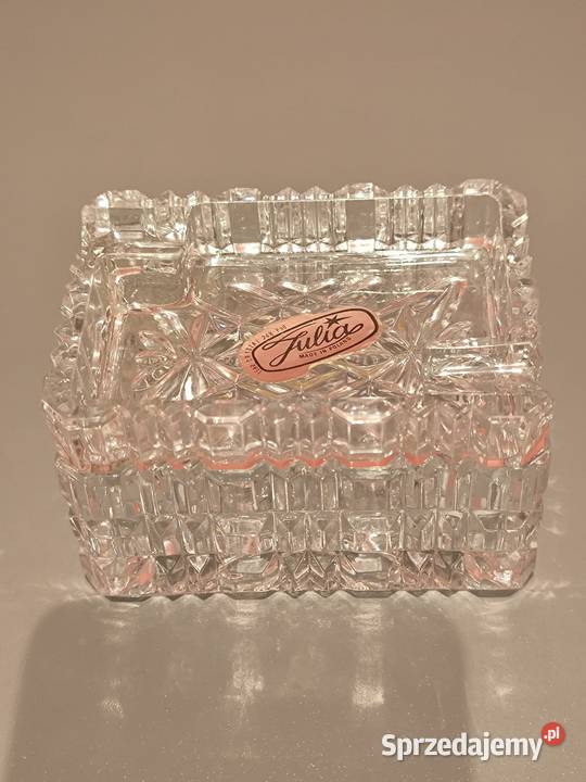 Kryształowa szkatułka popielnica PRL Poznań