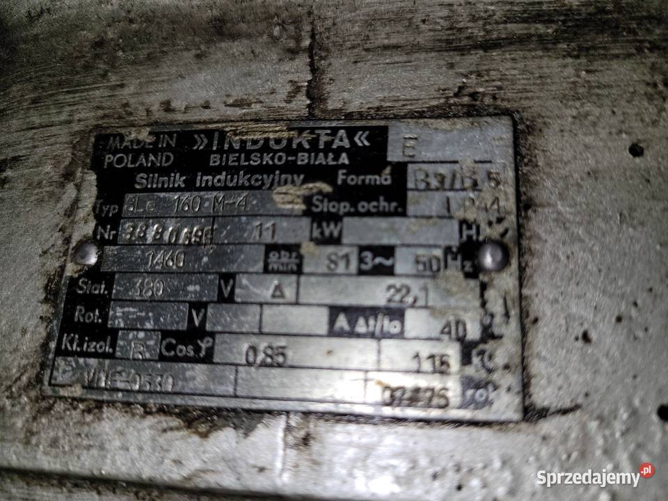 Silnik indukcyjny 380v 11kw Rok produkcji 1975 dolnośląskie Wrocław