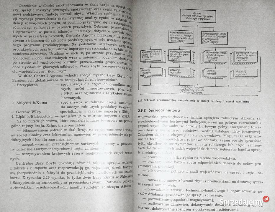 Organizacja zaplecza technicznego rolnictwa S Książki i Podręczniki Chełm