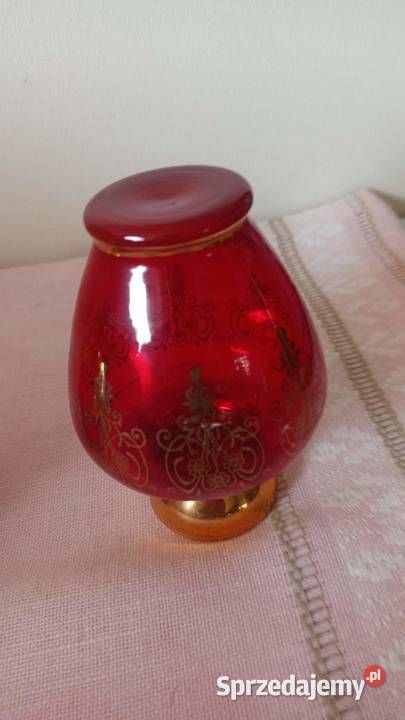 Wazon Bohemia Czerwone szkło Ręcznie wykonany i Porcelana i szkło Gdańsk