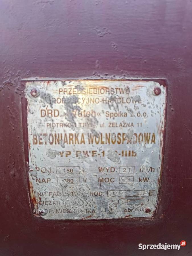 Betoniarka stalowa 150 litrów Trześń