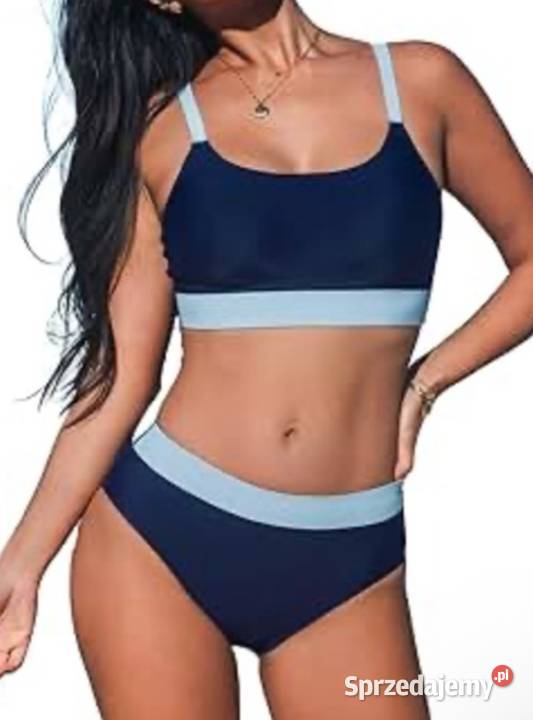 nowy granatowy dwuczęściowy strój kąpielowy Sandomierz